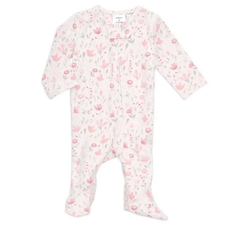 Aden + Anais Comfort Knit Perennial Onesie 3-6 month